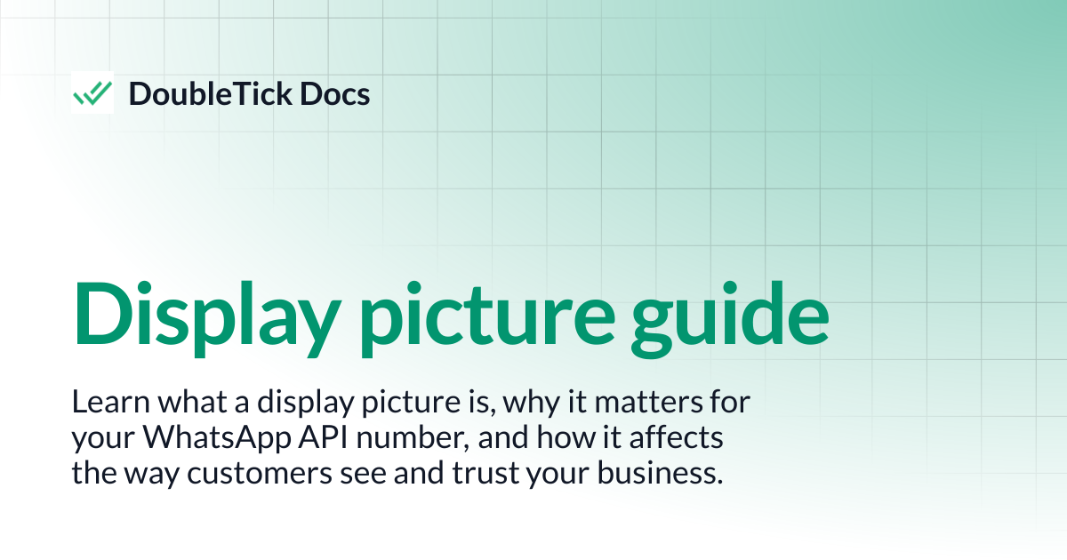 Understanding Display Picture for Your WhatsApp API Number | DoubleTick ...